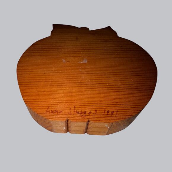 Handmade Wooden Apple Plaque 1997 | Teacher Gift Rustic Farmhouse Decor - Picture 3 of 7